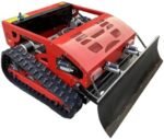 Tondeuse à gazon hybride gaz-électrique avec pelle à neige – Tondeuse télécommandée 7,5 CV, télécommande visuelle, capacité de pente de 45°