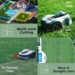 Tondeuse à gazon robotique entièrement automatique avec station de charge automatique, sans fil, pour grandes pelouses jusqu'à 6000 m² – Image 5