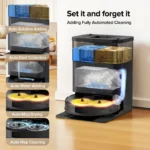 Vadrouille aspirateur robot Lubluelu S1000 avec base autonettoyante tout-en-un - Vide automatique/lavage/vadrouille sèche mains libres 10000 Pa 180 minutes d'autonomie – Image 2