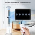 Climatiseur Mobile Silencieux Portable Rafraîchisseur d'air 360° Oscillation, Sortie d'air Double, 24H Minuteries, 65W, 4 Modes et 3 Vitesses avec Télécommande pour Chambre, Bureau, Cuisine [Classe énergétique A++] – Image 4