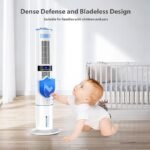 Climatiseur Mobile Silencieux Portable Rafraîchisseur d'air 360° Oscillation, Sortie d'air Double, 24H Minuteries, 65W, 4 Modes et 3 Vitesses avec Télécommande pour Chambre, Bureau, Cuisine [Classe énergétique A++] – Image 2