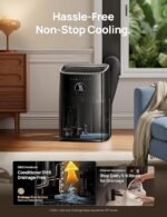 DREO climatiseur mobile 7500 BTU 3-en-1 refroidissement/ventilation/déshumidification, silencieux pour chambre ou bureau, contrôle par app et voix, sans drainage, kit fenêtre, 2,5 L/h, AC318S [Classe énergétique A] – Image 2